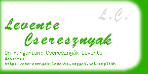 levente cseresznyak business card